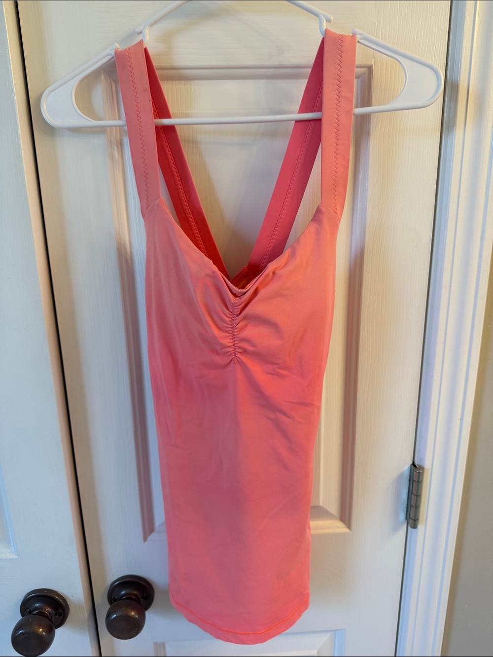 lululemon athletica Pink Coral Ruched V-Neck Tank